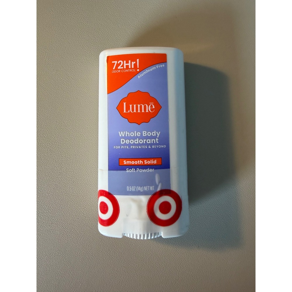 Lume‎ Whole Body Deodorant Smooth Solid Powder 0.5oz Travel Size Aluminum Free